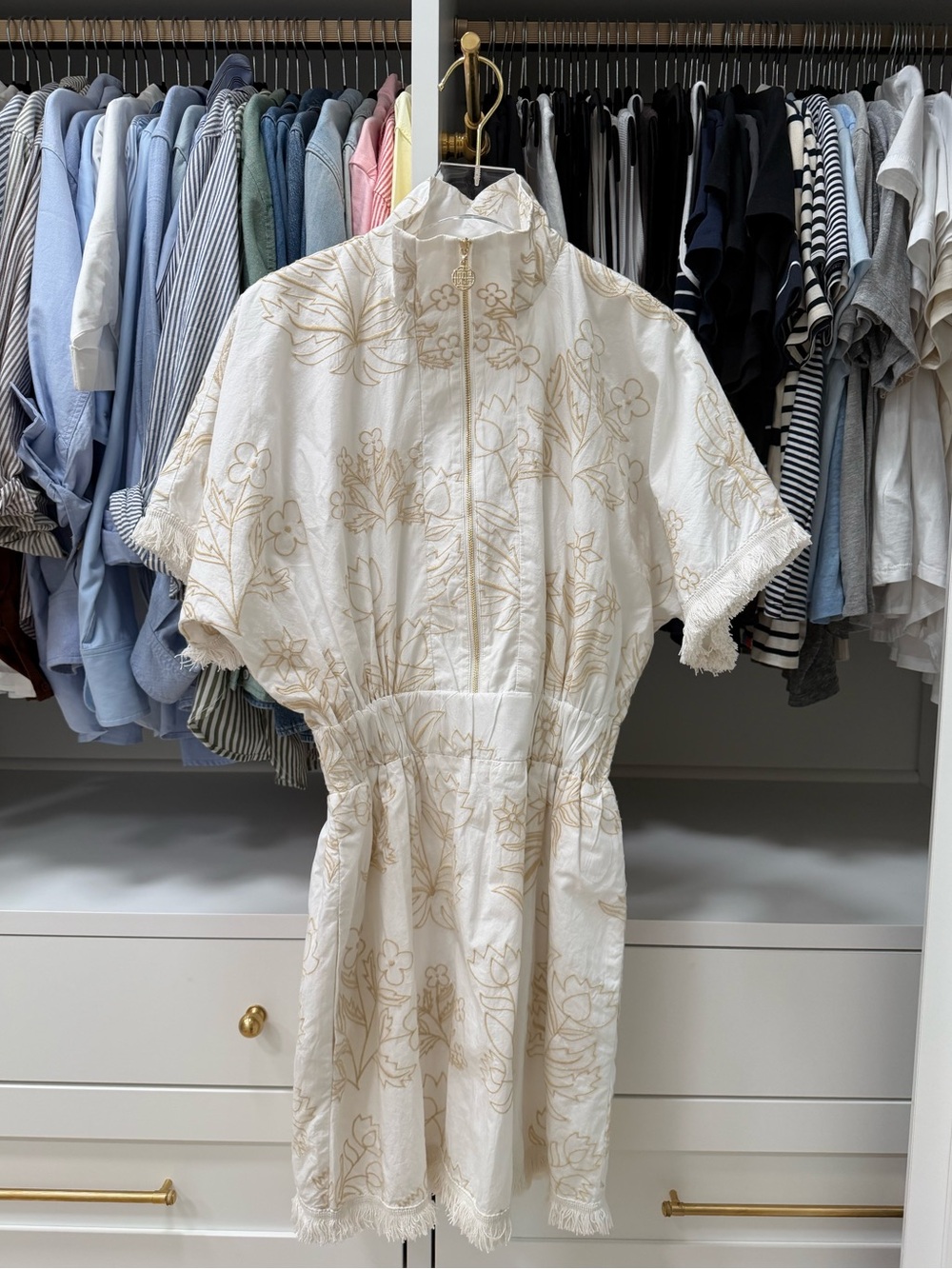 Emily McCarthy Pullover Dress in Blanc Petals